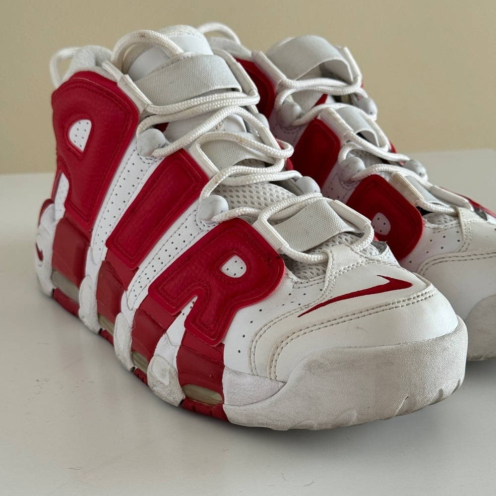 Nike Air More Uptempo Max Varsity White Red EUC 2016 sz 9 - Picture 9 of 9